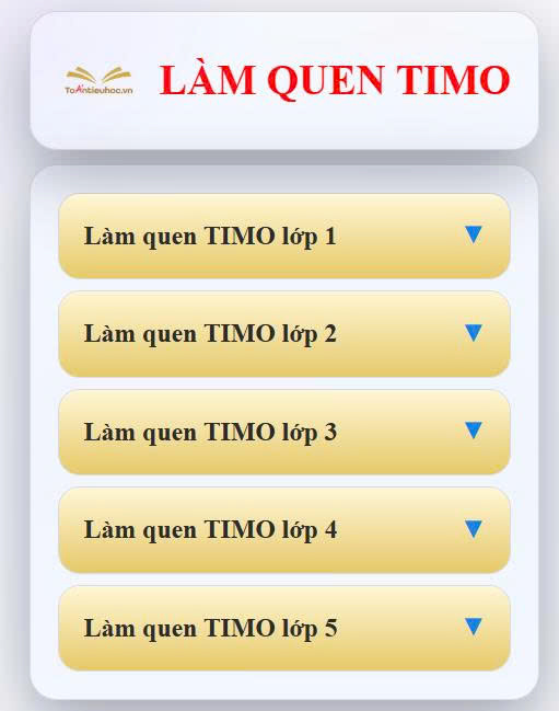 Làm quen với app và đề test vòng loại TIMO